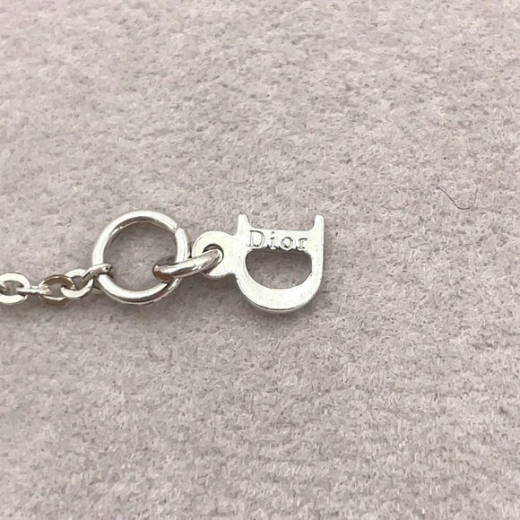 Auth Christian Dior CD Logo Pink Rhinestones SV Bracelet - Picture 7 of 10